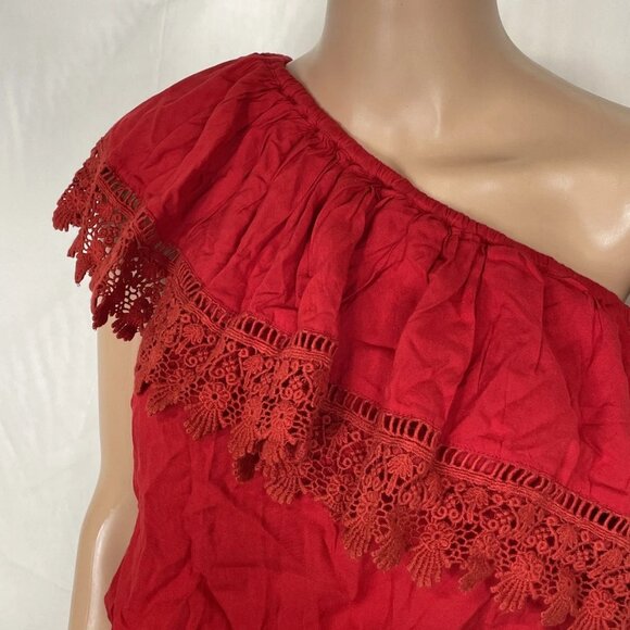 MELISSA ODABASH Women’s Jo One-Shoulder Midi Dress Red Size M - Picture 4 of 8